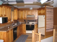 cuisine en bois chalet 3 chambres Le Vent du Nord